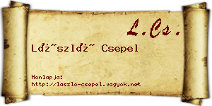 László Csepel névjegykártya